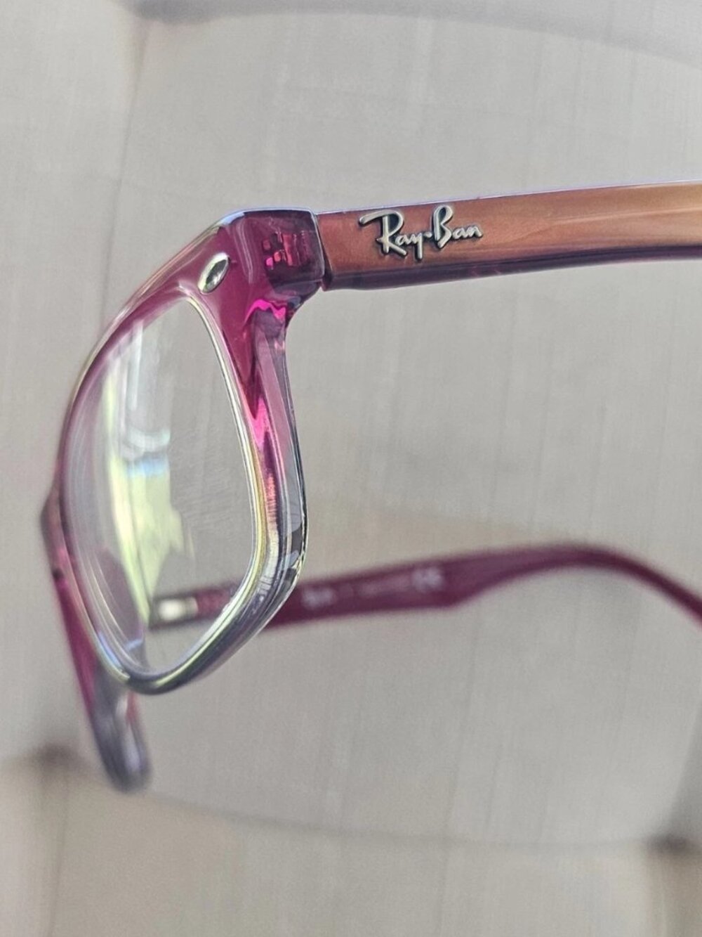 Ray-Ban Kid Youth Eyeglasses Double Tone Red Eyewear RB1531 3648 Glasses